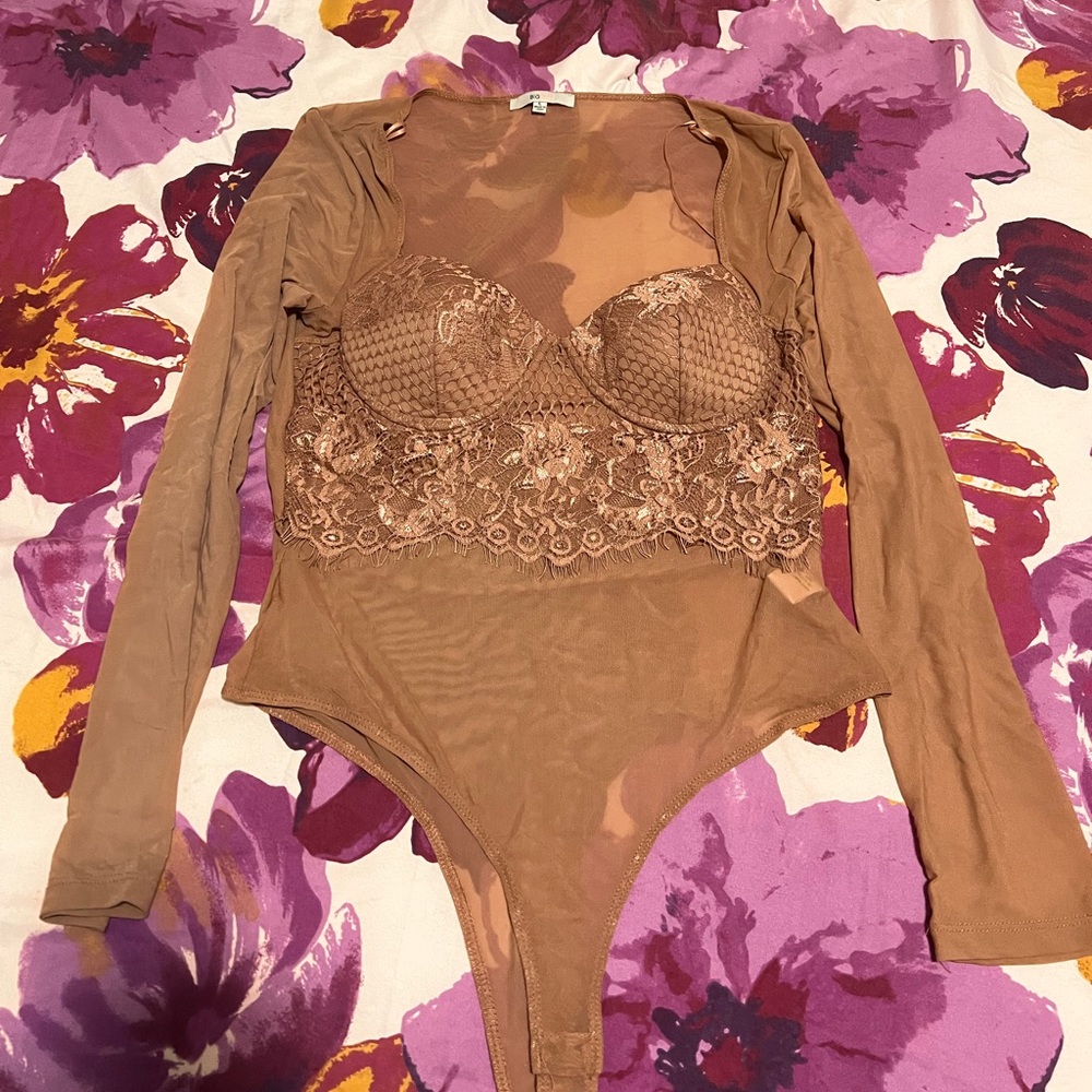 Mesh Rose bodysuit